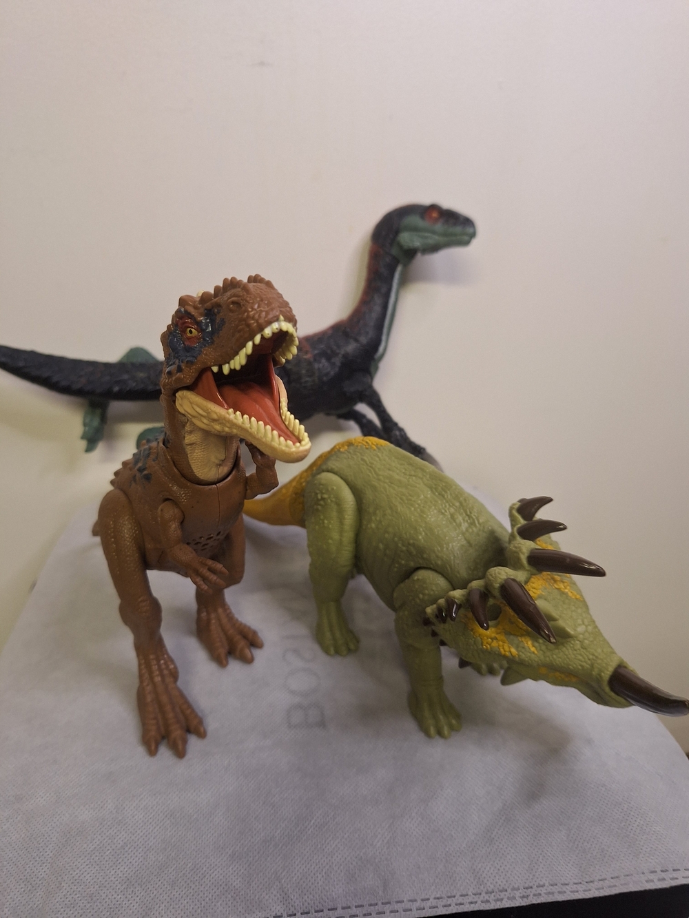 Tri-Pack Adventure Set - Green, Brown & Black Dinosaur Figures